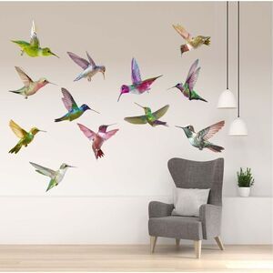 NEW Little Birds Wall Stickers Birdhouse Branches Nature Wall Decals